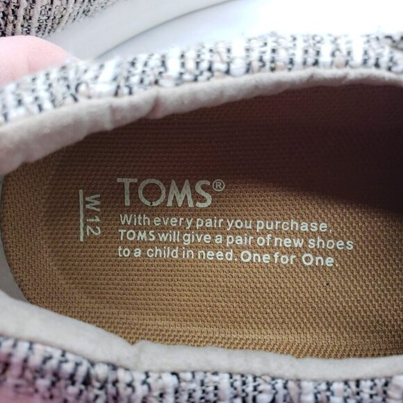 TOMS Del Rey Shoe Womens US 12 Oxford lace up tan multicolor canvas rubber - Picture 6 of 12